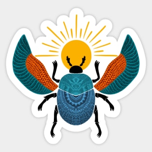 Colorful Ancient Egyptian Scarab Sticker